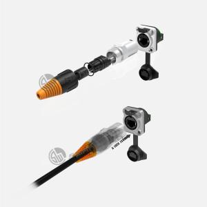 Outdoor IP65 Ethernet Chassis Connector Signal Rj45 Male Connector