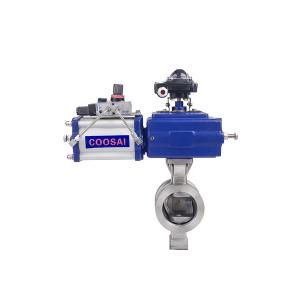 DN250 V Notch Ball Valve With Flange Connection And PTFE Seat
