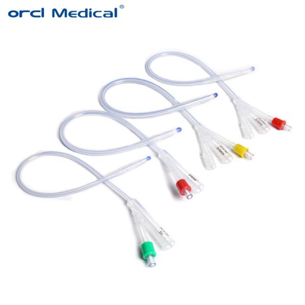 Quality Medical Silicone Coated Foley Catheter Adult Urethral Catheter Tube in 1-Way 2-Way 3-Way Options wholesale