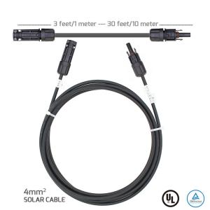 Solar Panel Extension Cable 6 4 2.5 mm² 10 12 14 AWG Black and Red with Solar PV