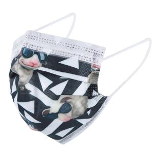 S&J Protective Disposable Printed Face Mask Custom Print Ear Loop Daily Use Kids