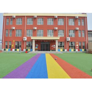 Buy cheap SBR Latex Backing Rainbow Artificial Turf Roll For School Park from wholesalers