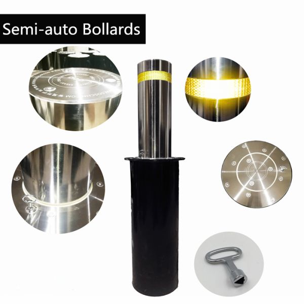 304 Stainless Steel Remote Control Hydraulic Rising Bollards 1.5kW