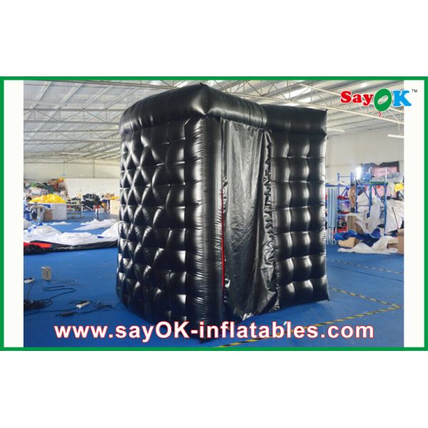 Inflatable Party Decorations PVC Coating Black Inflatable Photo Booth Rental