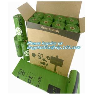 EN13432 BPI OK Compost Home ASTM D6400 Certified Biodegradable Dog Poop Bags,