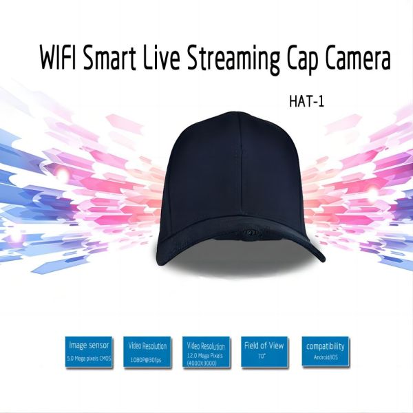 Wifi Hidden Camera Hat For Hunting, Fishing, Hiking, Running, Cycling,hat camera
