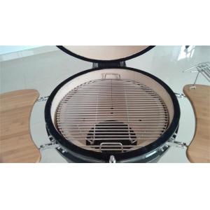 Charcoal Nylon Wheels 22 Inch Kamado Grill Bamboo Shelves And Handle