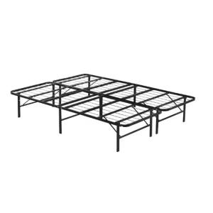Comfortable Black Foldable Single Twin Metal Bed Base for No Assembly Required