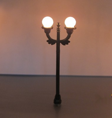 model lamp with double heads,scale lamps,architectural model lamp ,model stuffs