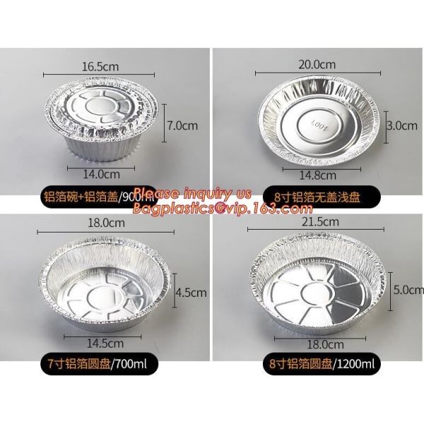 Quality 7 inch 8 inch and 9 inch Round Cake Foil Pan,Factory Price Rectangular Disposable Aluminum Foil Container bagease packag wholesale
