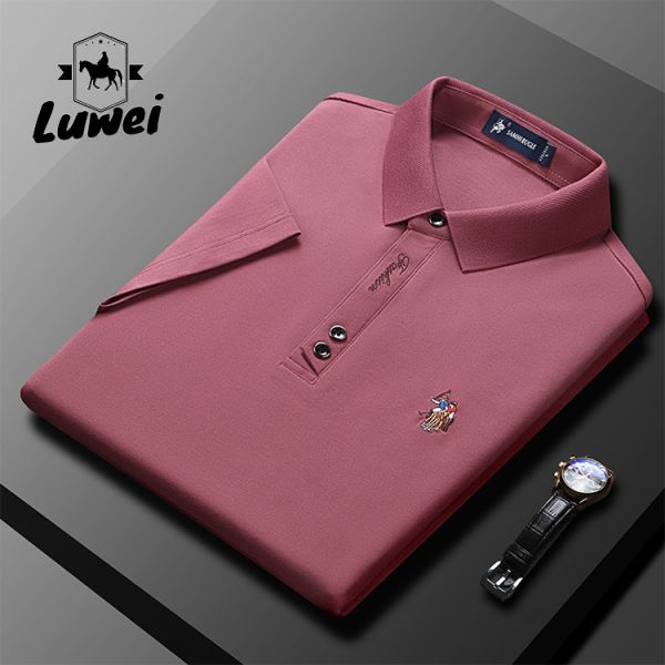 Sublimated Cotton Polo T Shirts Men Knitted Sport Blank Fabric Shirts