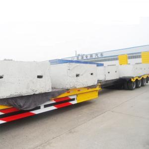 60ton 70ton 80tons Lowbed Semi Detachable Lowboy Trailer with Duel Line Brake