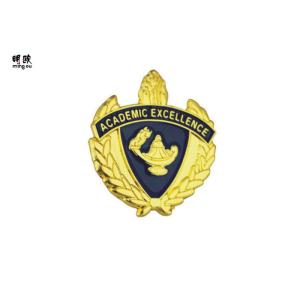 Personalized Shape National Lapel Pins Shiny Gold Color , Custom Soft Enamel