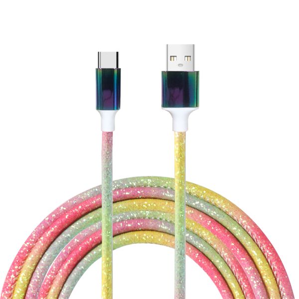 Quality 1m Length C-C20V3A 60W Max C-L 9V3A 27W Max Glowing Data Cable Metal Shell Leather Wrap for Elegant Durability wholesale