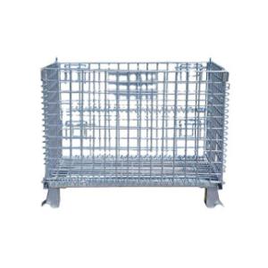 Cheap 1t Wire Mesh Pallet Cage Industrial Material Handling Stackable Welded Steel Transport for sale