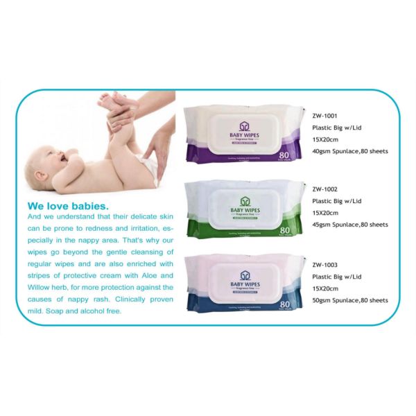 Spunlace Fabric Baby Antibacterial Wet Wipes Nonwoven Fabric Disinfecting Wipe