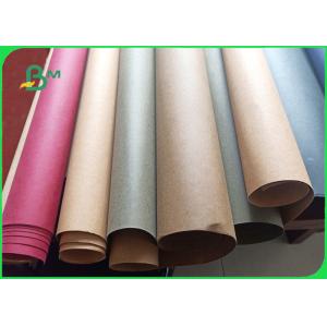 China Natural Fiber Pulp Beautiful Appearance 0.3mm Washable Kraft Paper In Roll on sale