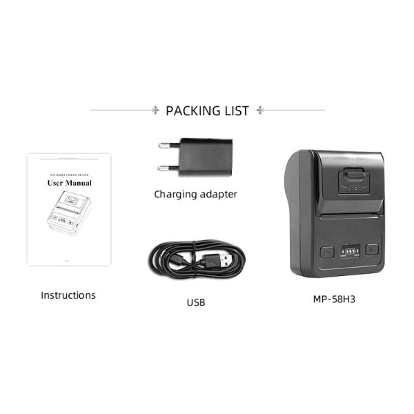 POS 58mm Thermal Receipt Printer with Wireless USB and Software Development Kit