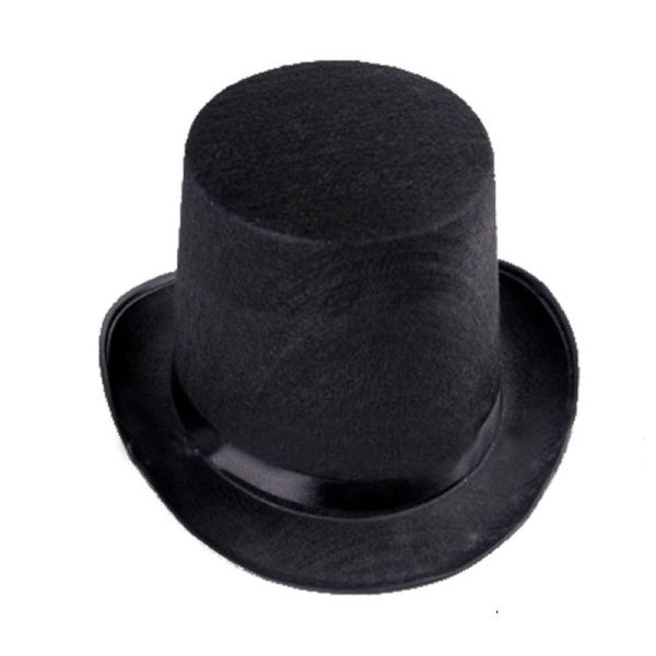 Quality Classic Hard Top Hat , 100% Pure Wool Steampunk Top Hat Plain Dyed Pattern wholesale