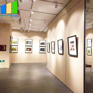 Cheap 85mm Acoustic Room Dividers Wooden Partition Wall Hanging Decoration Movable Partition For Exhibition Hall for sale