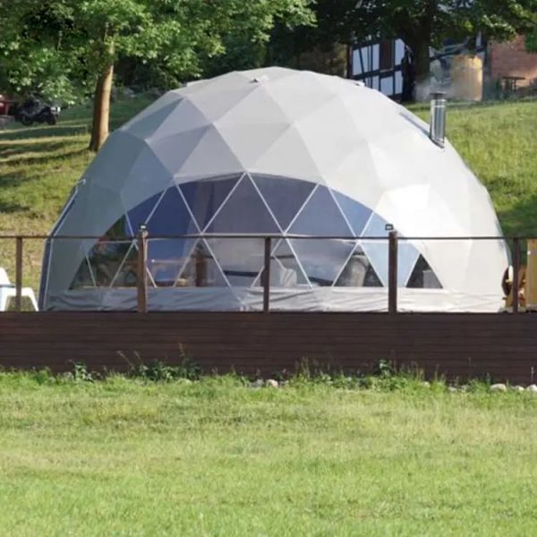 Custom Logo Luxury Geodesic Dome Glamping Tent Outdoor Waterproof