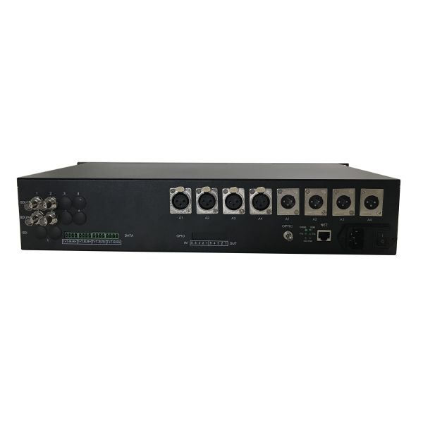 6 channels 3G-SDI Fiber Optic Extender with external balance audio and datat
