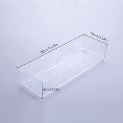 Desk Drawer Organizer Drawer Dividers Organizer Bins Clear Plastic with 4