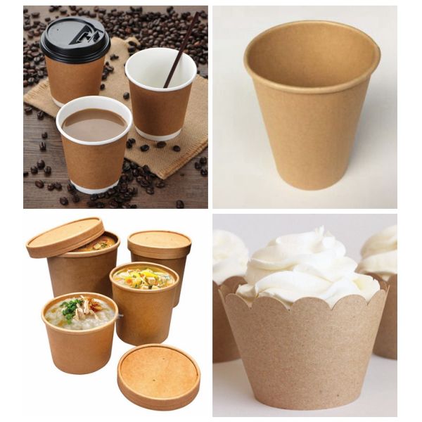 Virgin Pulp 190g + 15g PE Coated Brown Cupstock Paper For Making Paper Cup Virgin Pulp 190g + 15g PE Coated Brown Cupstock Paper For Making Paper Cup