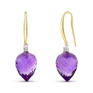 2.46 Ct. T.W. And 1/10 Ct. T.W. CZ Amethyst Leverback Earrings In Sterling