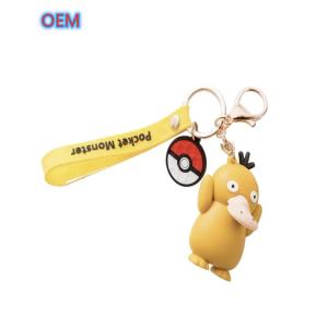 Cartoon Keychain Customization For Kids OEM Design 3d PVC Plastic Keychain