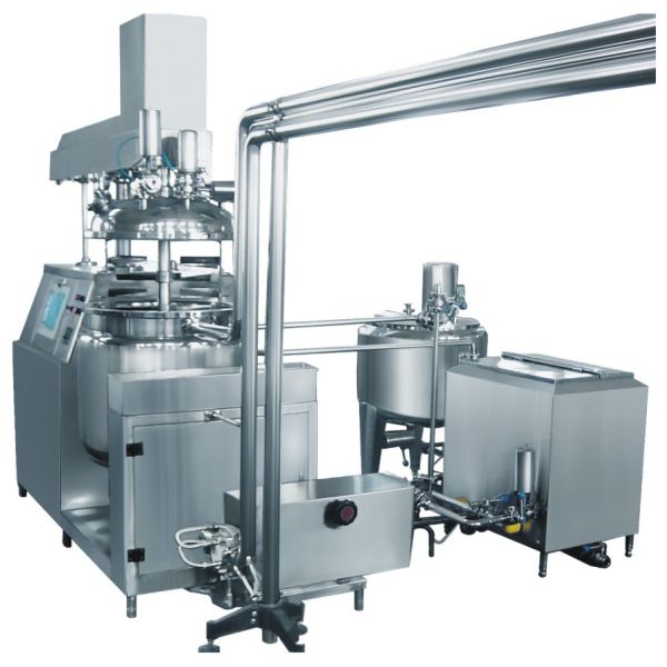 Quality Three Phase Toothpaste Vacuum Pump Vacuum Emulsifying Machine With Hydraulic Lifting wholesale