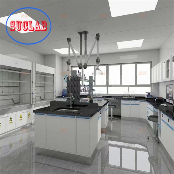 Laboratory Furnitures Chemistry Lab Bench With Epoxy Resin Sink Rectangular