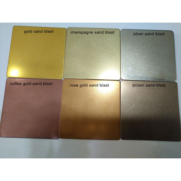 Pvc coating Rose gold sand blasting finish stainless steel sheet plate for decoration