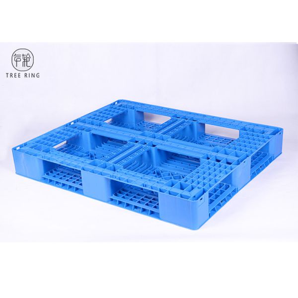 Quality Single HDPE Plastic Pallets Hd Full Perimeter Bottom , Reinforced Plastic Stacking Pallets wholesale