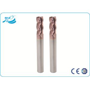 Hardness 55 / 60 / 65 Corner Radius End Mill , 4 Flute End Mill