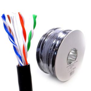 1000ft (305m) Cat6 Cable Unshielded (UTP) Solid Copper CMR Black Bulk Ethernet