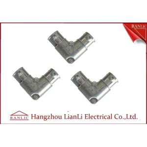 Zinc Zamak EMT Conduit Fittings 1/2 4 EMT 90 Degree Elbow Set Screw Type