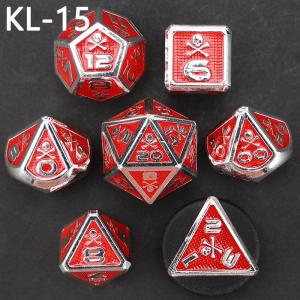 7 Skeleton Dice, Multi Faced Digital Color DND Board Game, Dragon and Dungeon