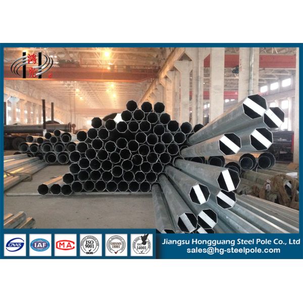 Minimum Yield Strength 345 MPA Steel Conical Steel Utility Poles 25m Electrical