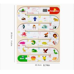 Wooden Alphabetic Puzzle Toy Early Childhood Enlightenment Logic Matching Puzzle