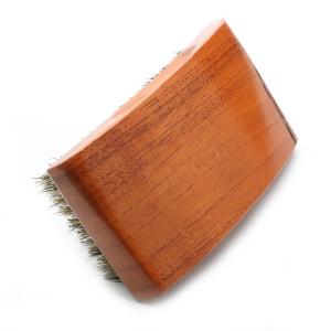 Square Wooden Wave Brushes Boar Bristle Beard Mustache Brush