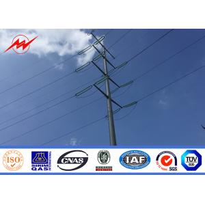 Outdoor Tapered Galvanized Steel Pole BV Inspected Explosion Proof Electric Power Pole