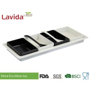 BPA Free Non - Toxic Melamine Dinner Trays Dishwasher Safe With Removable Bowl /
