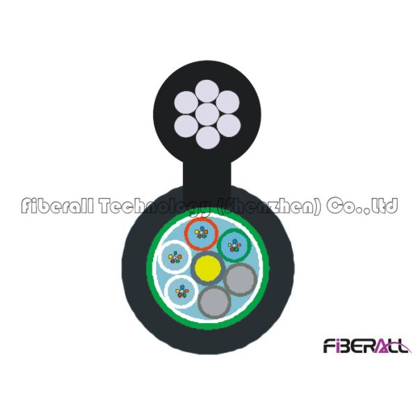 Quality Single Wire 48 Core Fiber Optic Cable , GYTC8S Armoured Optical Fibre Cable For Overhead wholesale