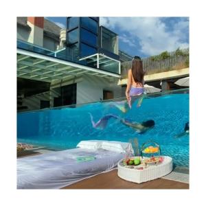 Transparent Plastic Sheet Gym Pool Thick Glass Acrylic Swimming Pool with Air