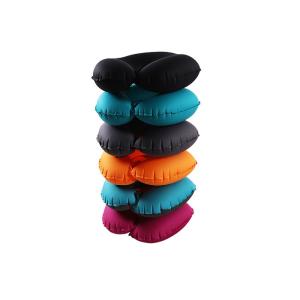 Polyester Inflatable Neck Pillow , Wear Resistance Inflatable Flight Pillow