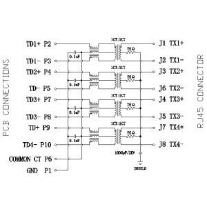 Belfuse SI-51005-F Magjack Rj45 With Integrated Magnetics and Leds LPJG17332AWNL