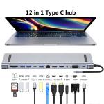 12 In 1 USB-C Type-C Docking Station For Charging Data Transfer And Speaker