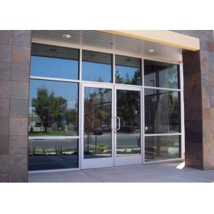 Tempered Insulated Powder Coated Aluminium Door Hinge Adjustment With Glass