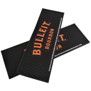 Black Soft Touch PVC Rubber Custom Design Bar Mat Spill Mat Rail Drip Mat